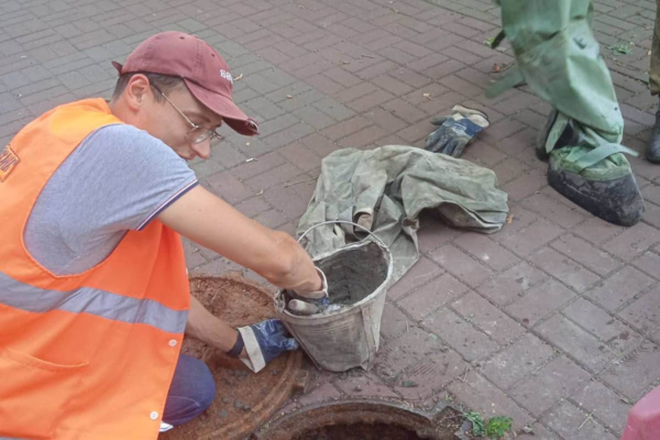 У Черкасах просів тротуар через гризунів (ФОТО)