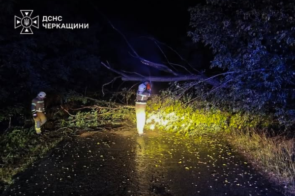 Через сильний дощ і вітер на Золотоніщині ускладнився рух дорогами